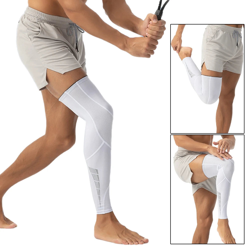 Elevate Your Performance with Our Full Leg Compression Sleeves - Anti-Slip, UV Protection, and Pain Relief!
