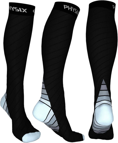 Experience Ultimate Comfort with Physix Gear Compression Socks - 20-30 Mmhg Support for Men & Women - Perfect for Running, Nursing, Travel, and More!