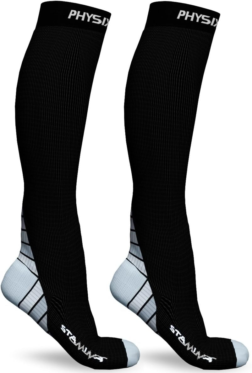 Experience Ultimate Comfort with Physix Gear Compression Socks - 20-30 Mmhg Support for Men & Women - Perfect for Running, Nursing, Travel, and More!